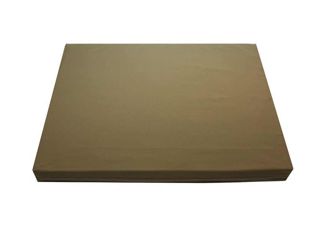 organic cotton dog bed in olive color
