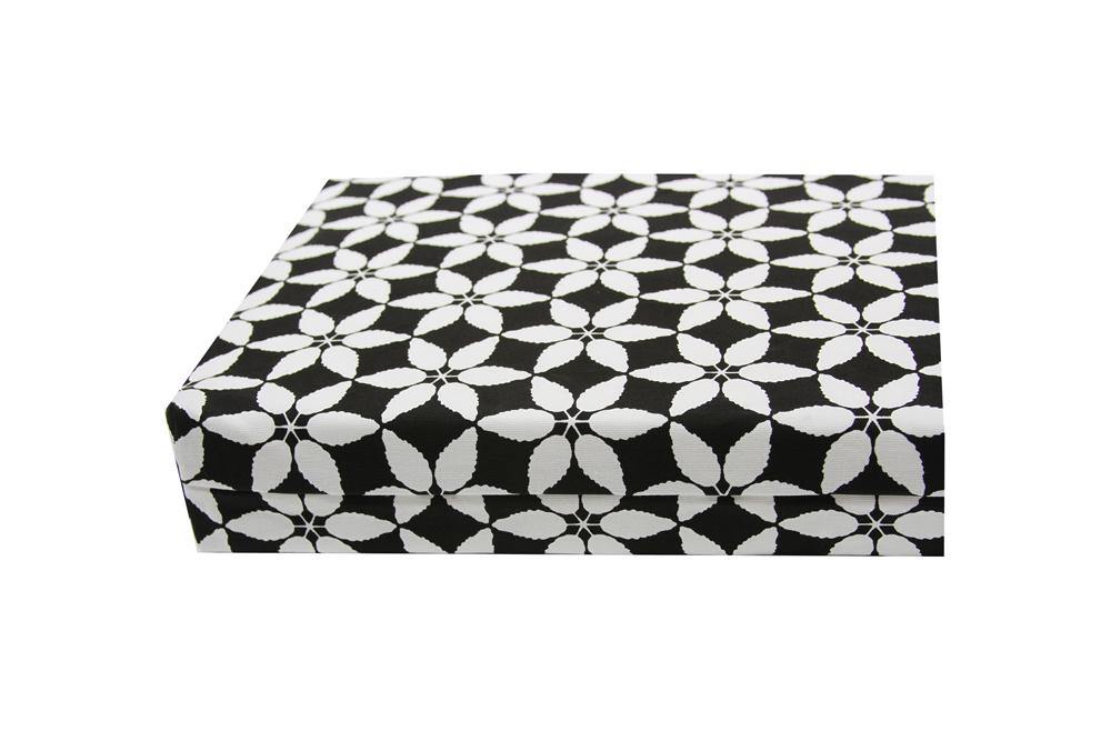 organic cotton dog bed close up black white fabric