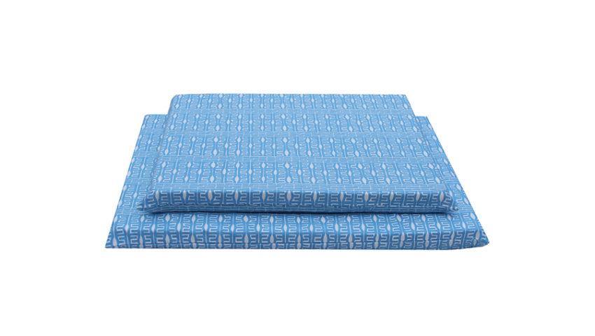 blue and white modern patterned latex dog mat