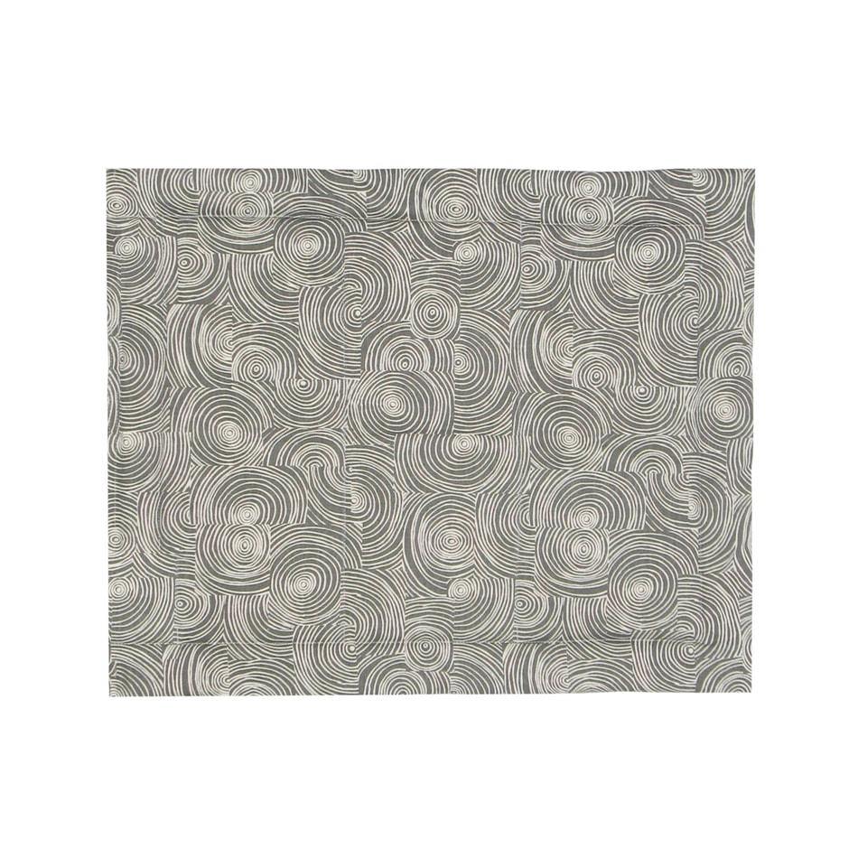 organic cotton dog mat in black white pattern