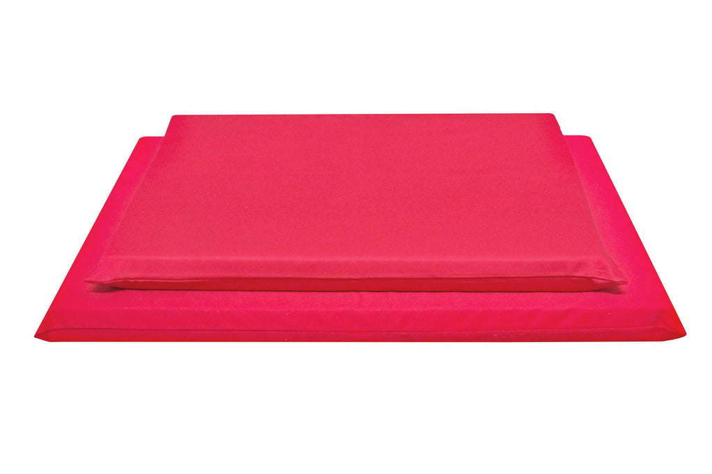 red organic cotton dog mat