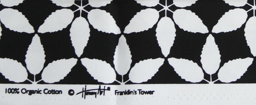 close up organic cotton black white fabric 